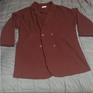 Maroon Oversized Blazer Medium